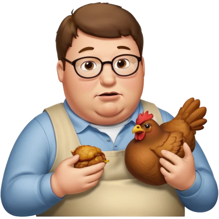 can you do  Peter Griffin stand and eat chicken thighs emoji