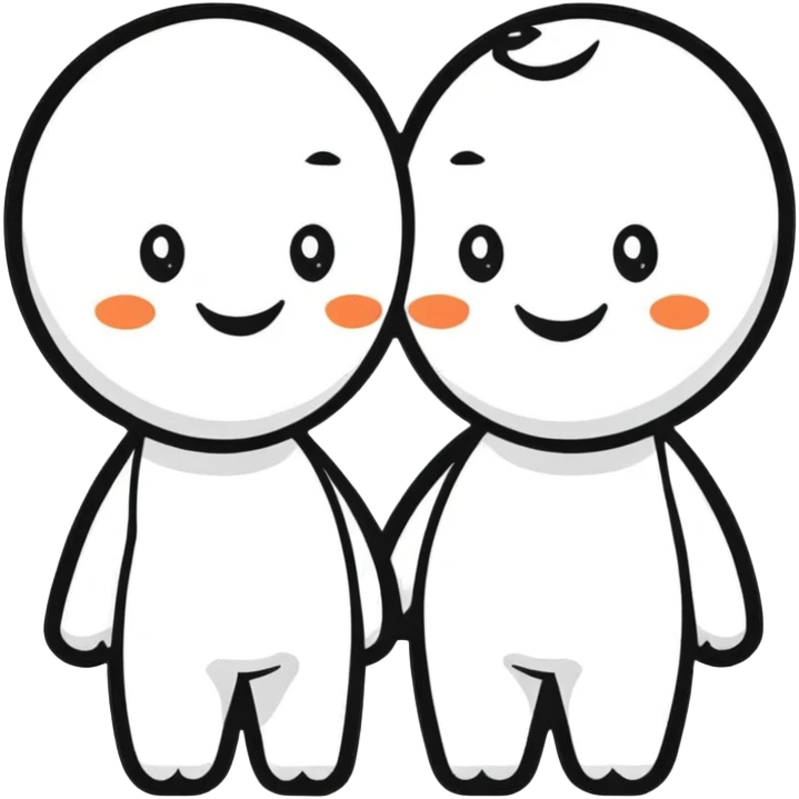 smiling duo in horror scene emoji