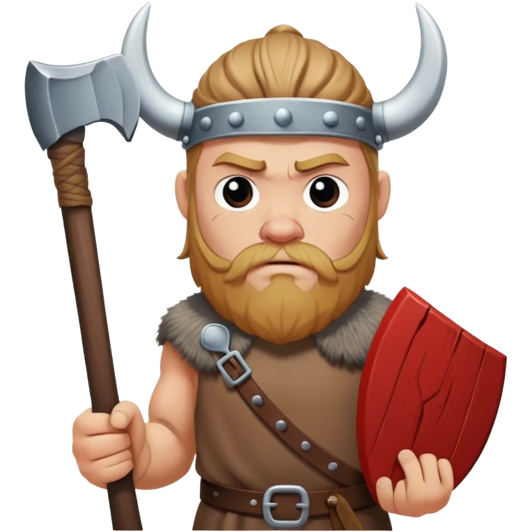 very sad Danish Viking with an ax in his hands
realistic emoji