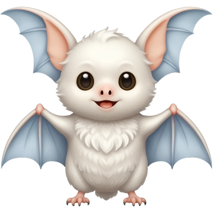 white bat with wings spread emoji