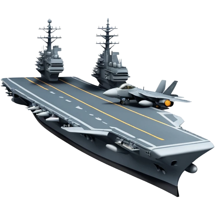 an aircraft carrier with fighter jets emoji