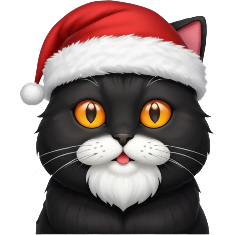Black cat santa emoji