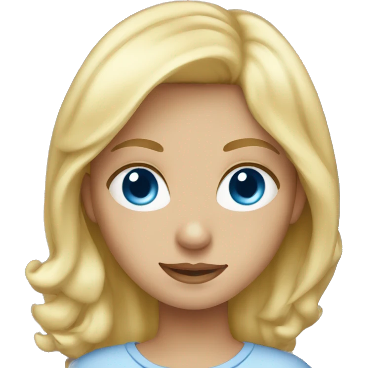 Blonde girl with blue eyes emoji