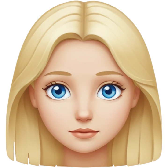 blonde girl blue eyes  emoji
