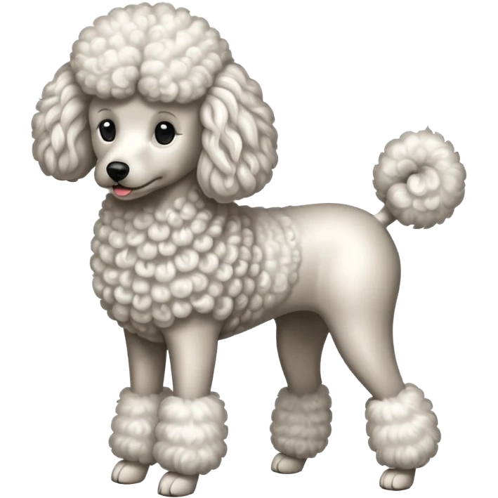 Poodle with very long legs emoji