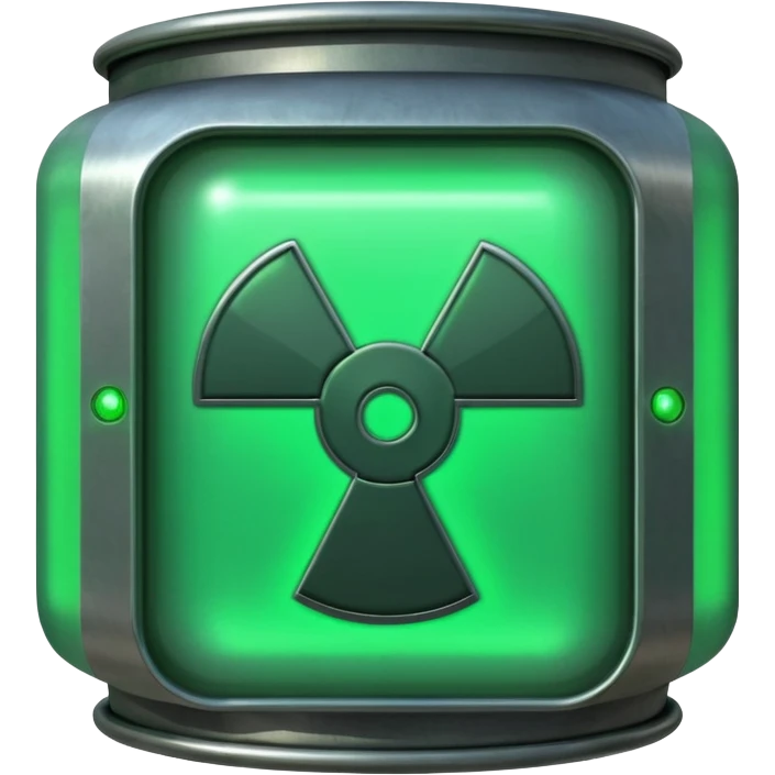 create a very realistic nuclear reactor in green color emoji