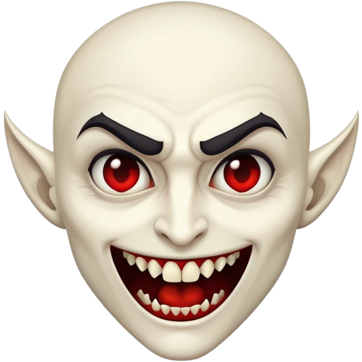 Vampire with large prominent fangs emoji