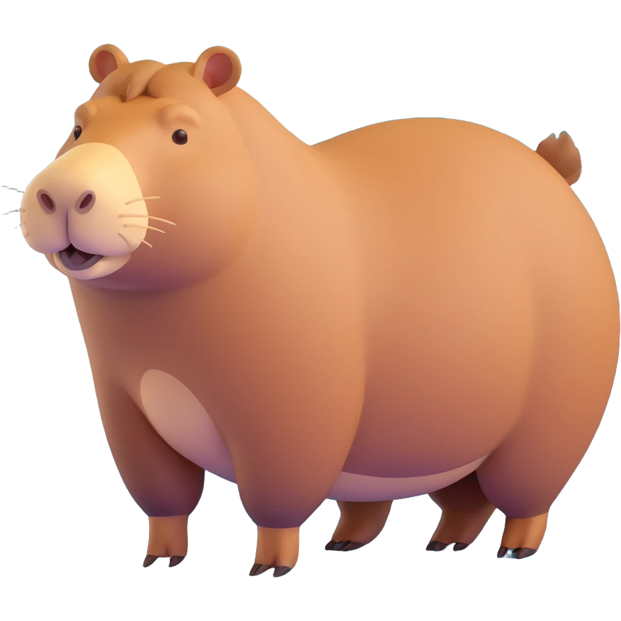 A capybara with a large butt emoji