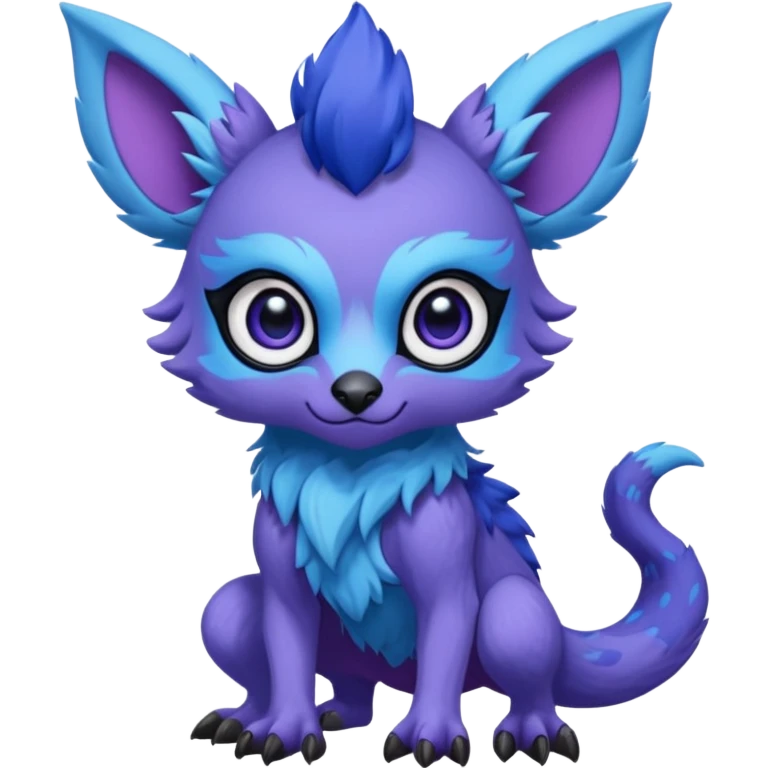 Cool cute fantasy Fionbri-Vernid-creature by griffsnuff & LiLaiRa & Falvie full body emoji
