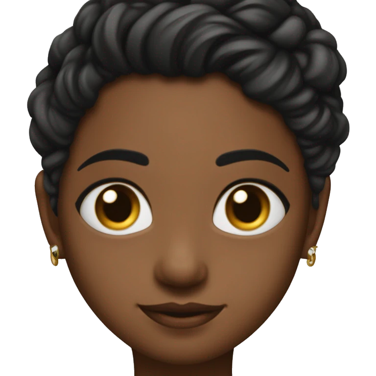 Clara, gordinha, com piercing no nariz direito, bochechuda, olhos negros e finos, 9 piercing na orelha, 5 na orelha direita e 5 na orelha esquerda, cabelo curto e ondulado emoji