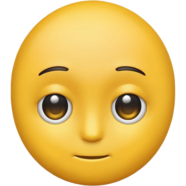 normal yellow emoji head side eyeing  emoji
