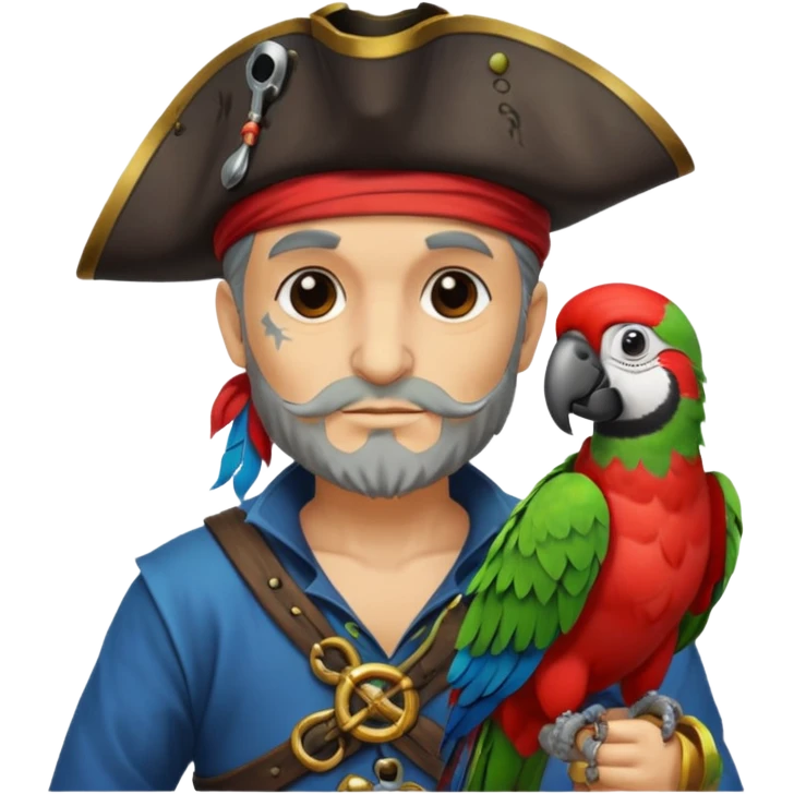 pirate and parrot emoji