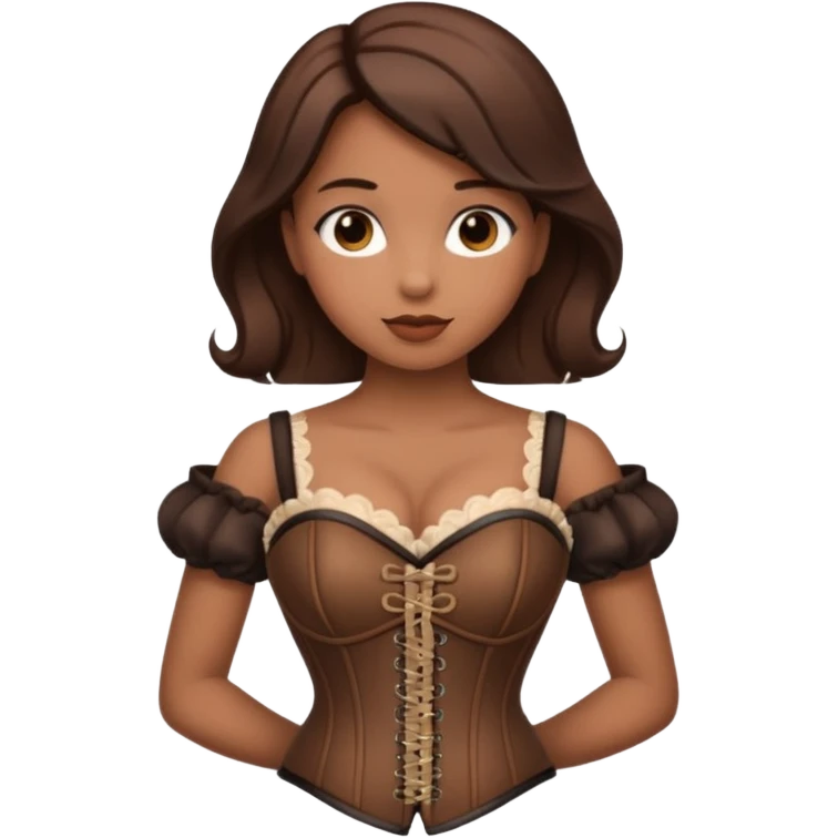 cute brown corset emoji