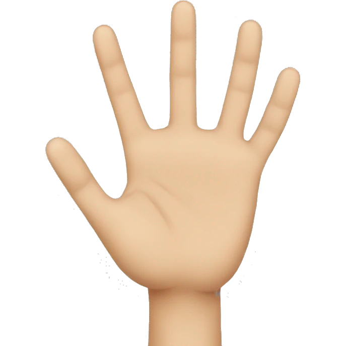 three fingers emoji