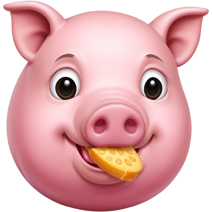 Хрюшка кушает emoji