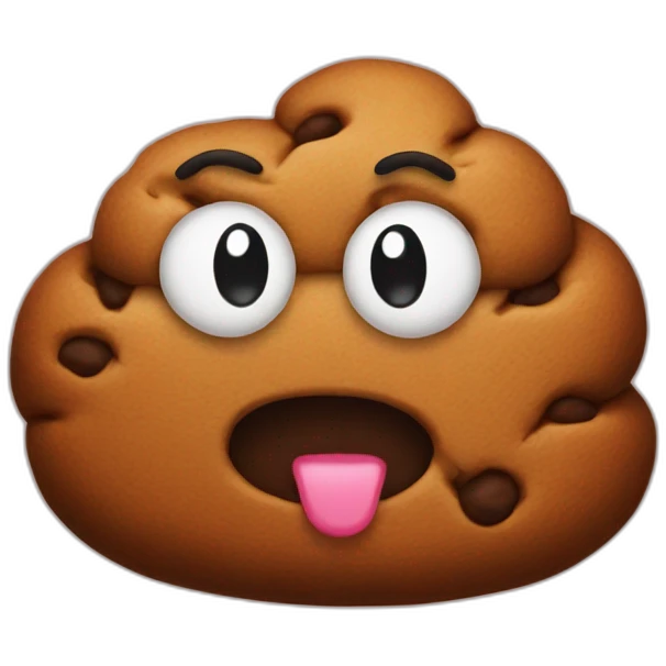 Poop cookie emoji