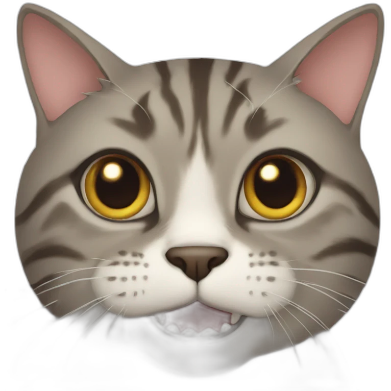 Cat with big teeth emoji
