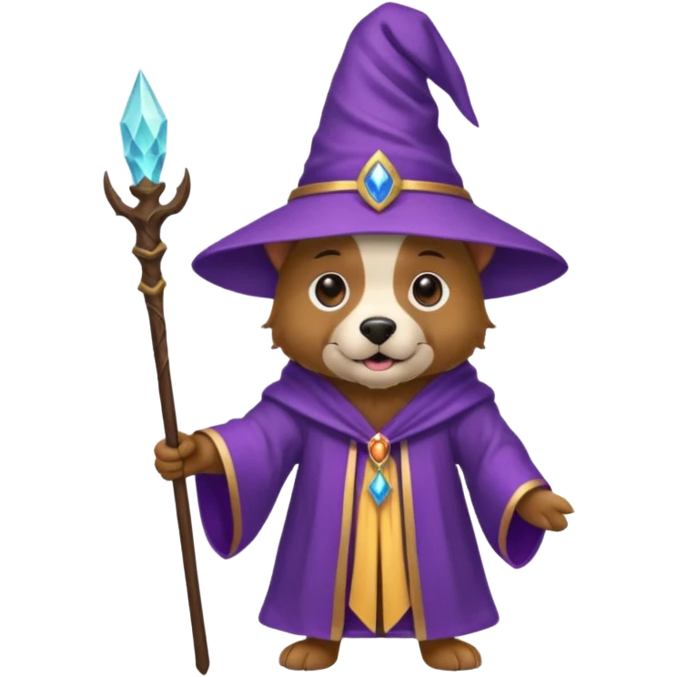 Dog wizard emoji