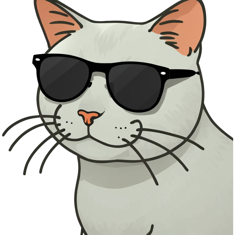 Cat with sunglasses emoji