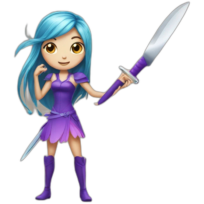 Winx with a knife emoji