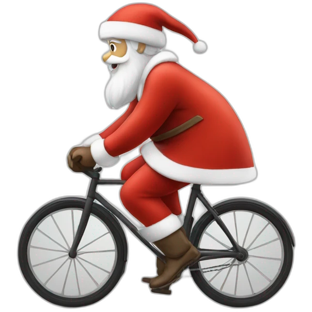 pere noel en velo emoji