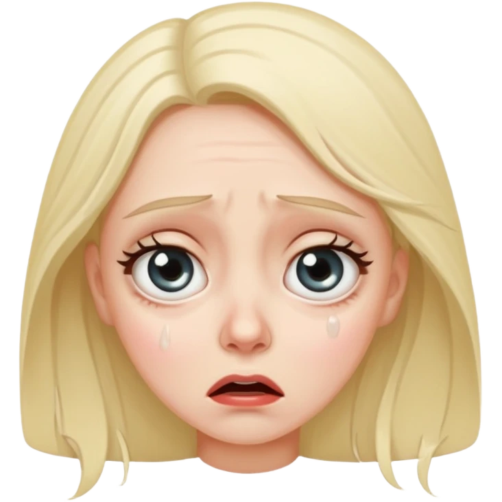 scared lady emoji