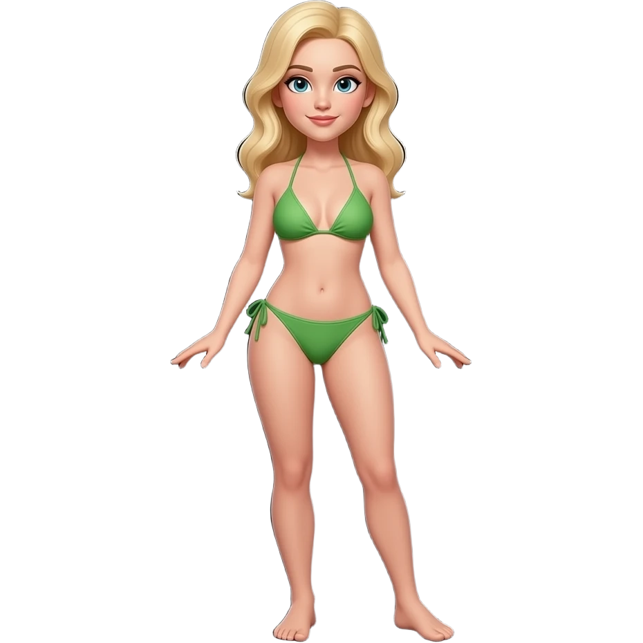 Black Background Woman Bare Feet Green Emoji Swimwear Calm Bikini Blonde Hair Summer emoji