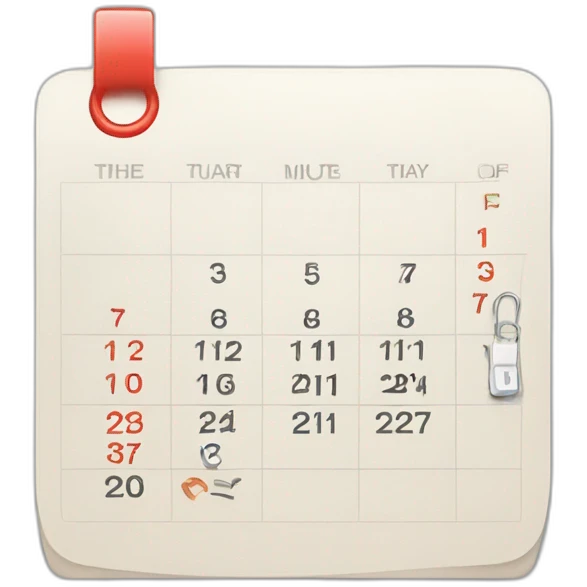 Calendar with checkbox emoji