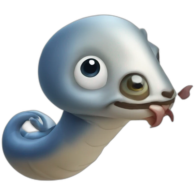 Chat avec une tête de shtroumpt qui porte un escargo emoji