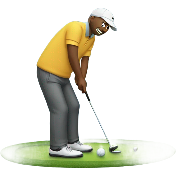 Rainer playing golf emoji