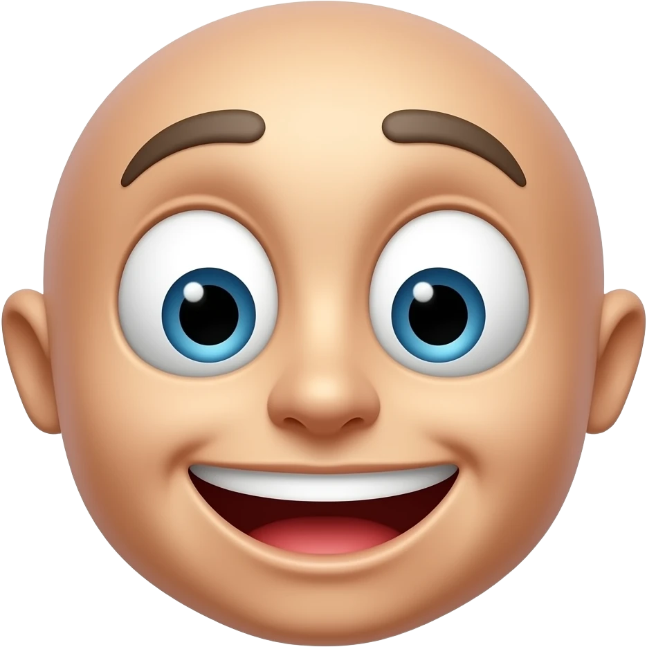 A crazy emoji with 6 on the left side and 7 one the rside emoji