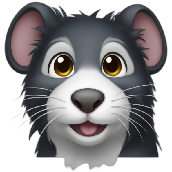 rat with long black hair emoji