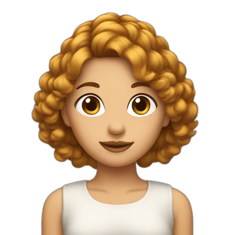 Fille cheveux châtain emoji