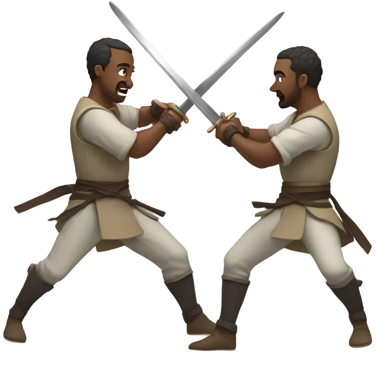 two guys swordfighting emoji