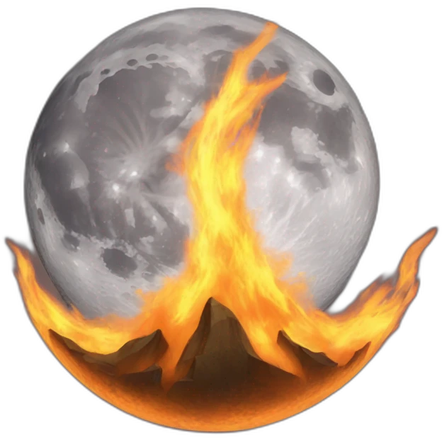 Moon fire emoji