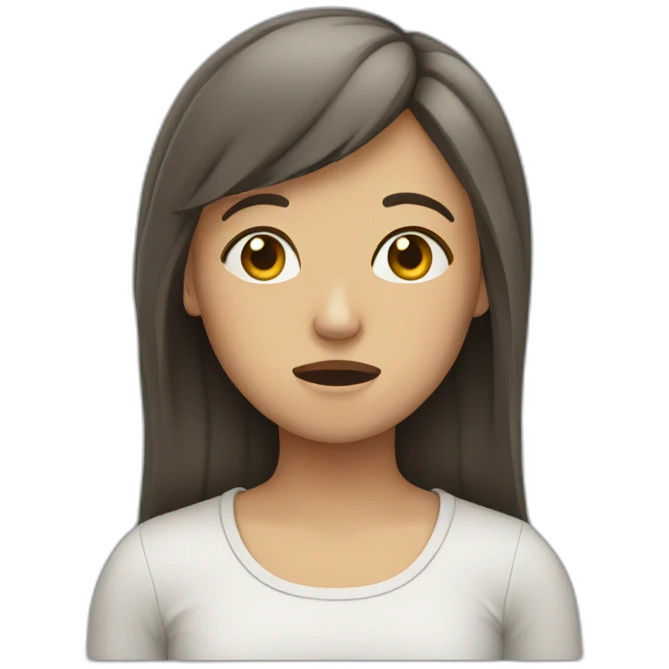 fille qui pleure emoji
