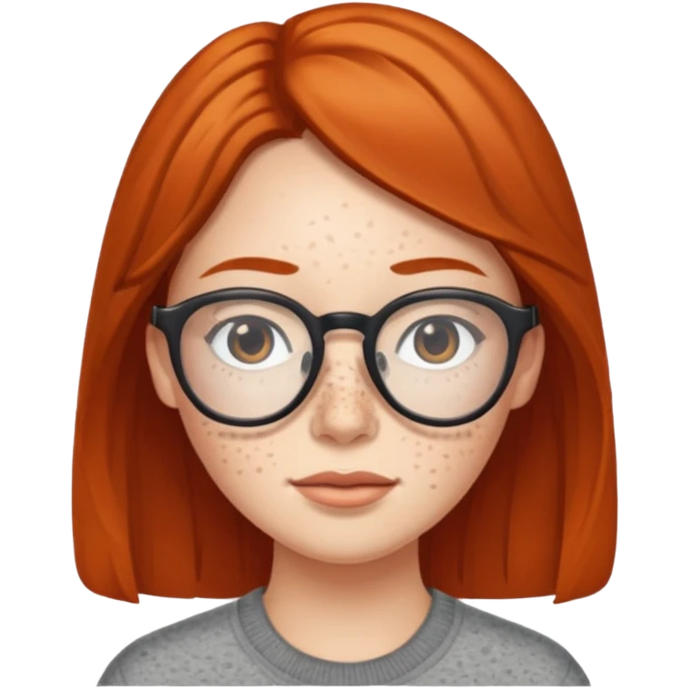 freckled peole with glasses emoji