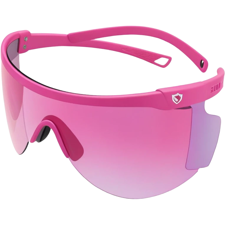 sporty pink shield visor sunglasses with athletic design and one-piece lens, sleek modern style emoji
