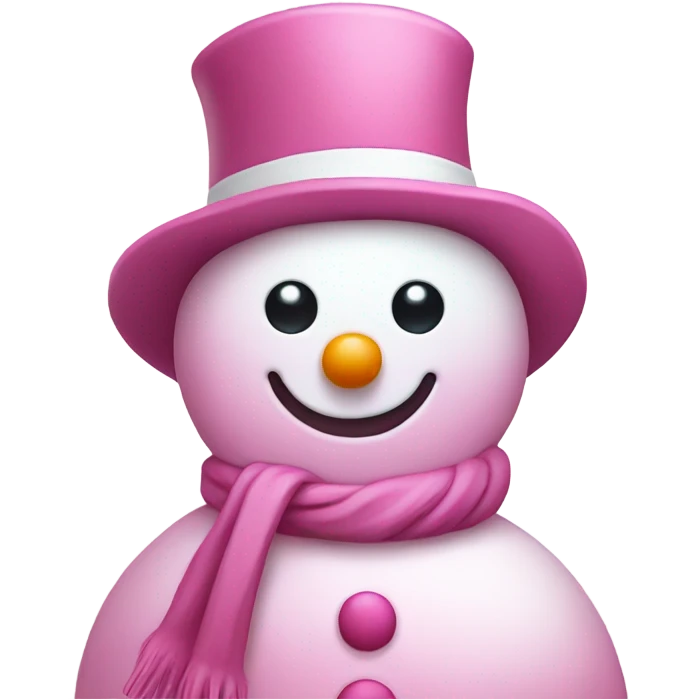 pink snowman  emoji