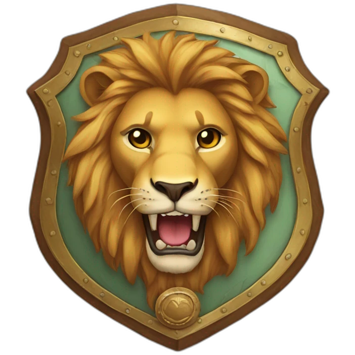 Lion and shield emoji