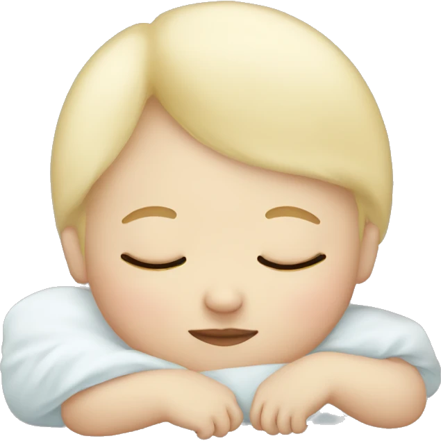 white blonde baby sleeping  emoji