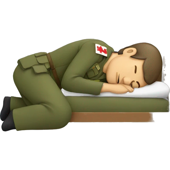 swiss military person sleeping emoji