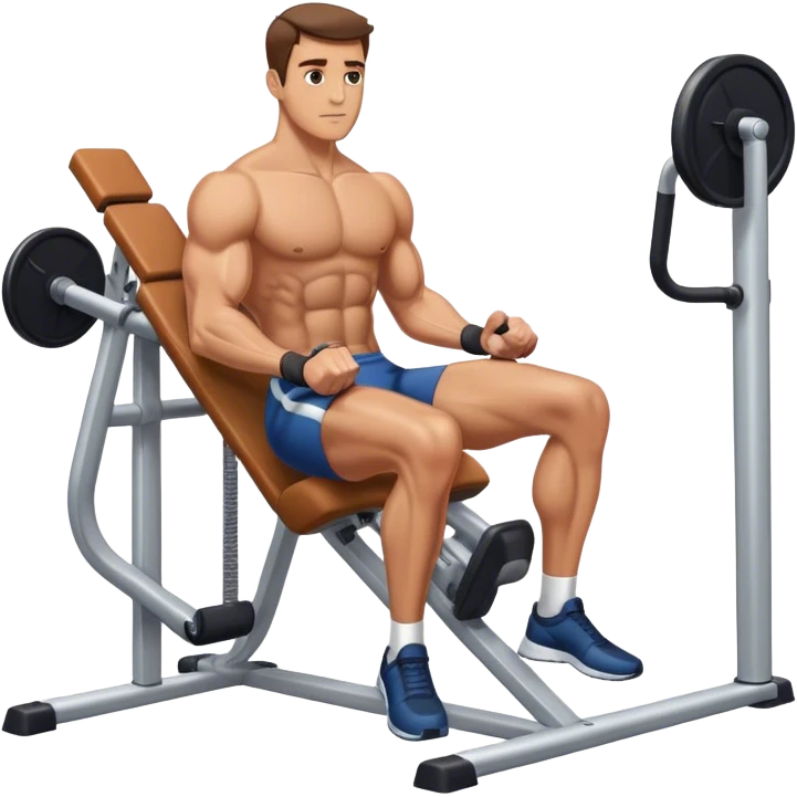 guy leg-extension machine emoji