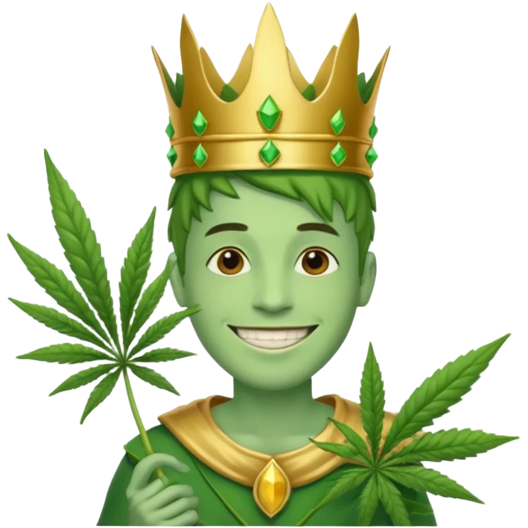 Weed king emoji