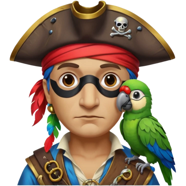pirate and parrot emoji