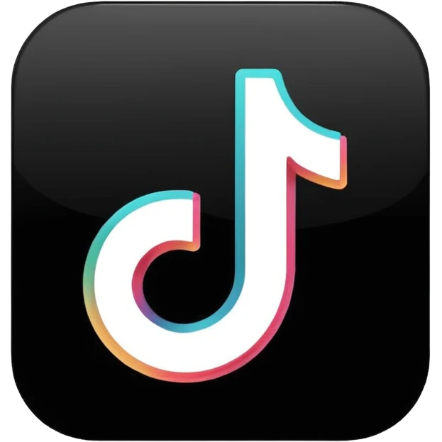 Tiktok logo without background black color emoji