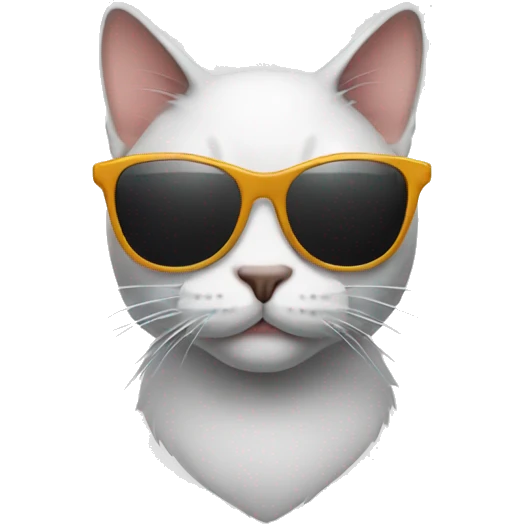 Cat with sunglasses emoji