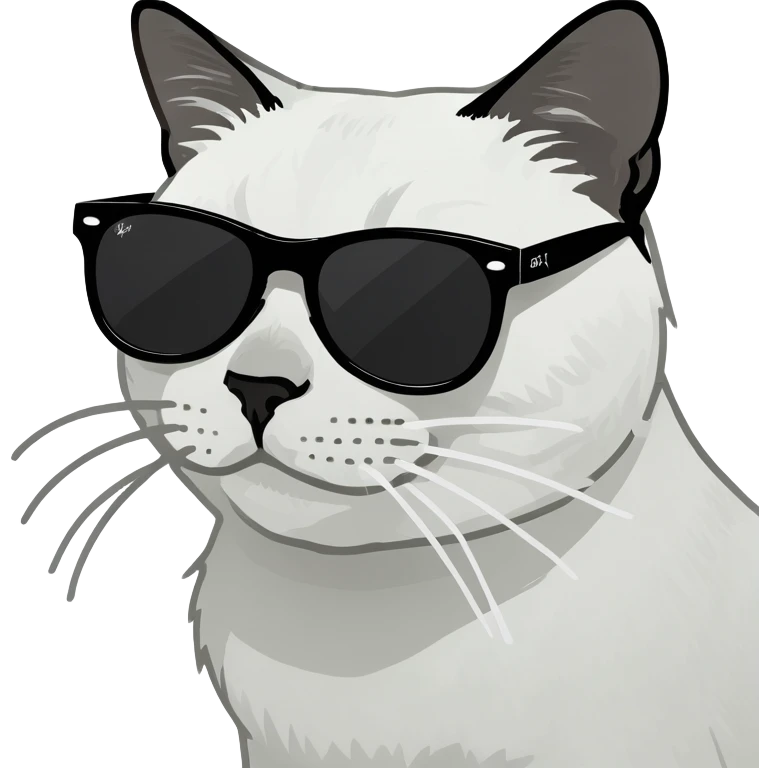 Cat with sunglasses emoji