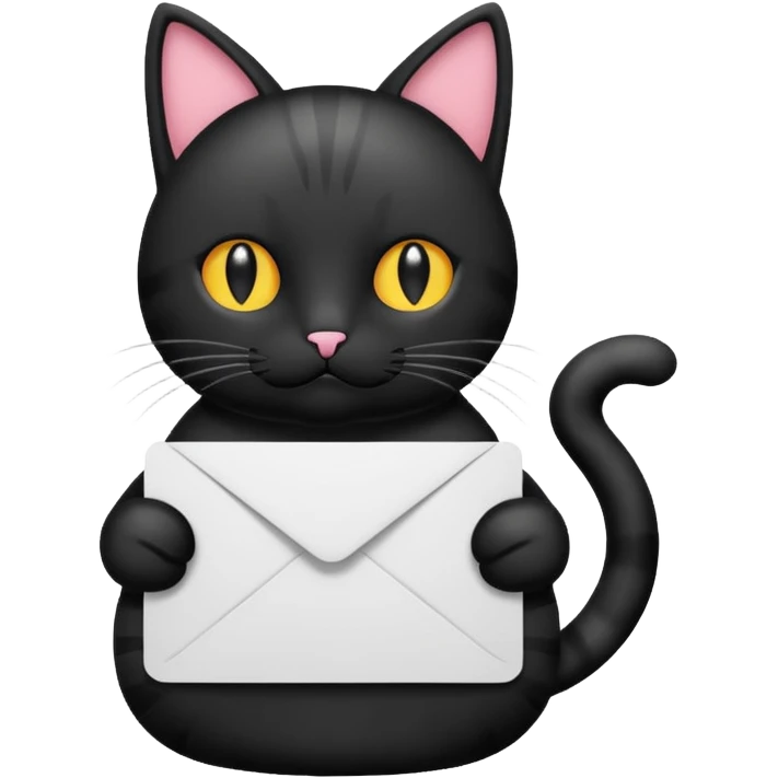 only cat text on the card. emoji