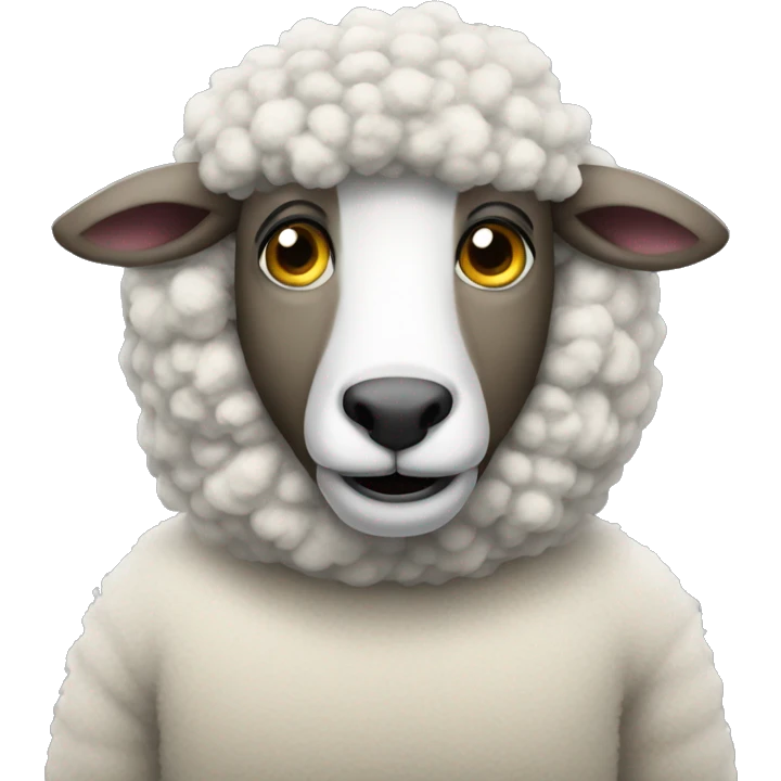 Make a wulf dressed like a sheep emoji
